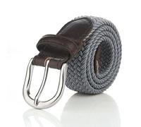 Gelante Children's Canvas Elastic Fabric Woven Stretch Braided Belts 2012-Grey-M(24-26)