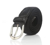 Gelante® Children's Canvas Elastic Fabric Woven Stretch Braided Belts, Black, S