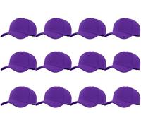 Gelante Plain Blank Baseball Caps Adjustable Back Strap Wholesale LOT 12 PC'S, Purple, One size