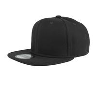 Gelante Snapback Hats for Men - Flat Bill Brim Baseball Cap Hat - Plain Blank Adjustable, Black, One Size