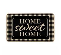 Gelasgo HOME Sweet HOME Washable Door Mat Indoor - Machine Washable, Ultra Thin Non-Slip Doormat for Front/Back Door & Kitchen | Pet Friendly 43x75cm (17"x30")