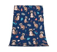 Gelasgo Raccoon Throw Blanket Ultra Soft Flannel Blanket, Cozy Warm Lightweight Blanke Gift for Adults Kids, Machine Washable Couch Bed Blankets 130x150cm