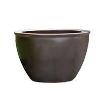 GELASIGE Flower Pots Ceramic Courtyard Large Cylinder Retro Potted Flower Pot Ceramic Flower Pot with Drainage Hole Extra Large Flower Pot Outdoor Flower Pots(A,M)