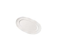 GELASIGE Plates 12-inch Hotel Kitchen Tableware Oval Irregular Wide-Edge Display Plate Cold Dish Club Special Private Shallow Dinnerware Plates(12 in)