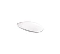 GELASIGE Plates 12yin Hotel Kitchen Tableware Edge Cold Dish Club Chinese Restaurant Oval Shallow Plate Display Special White Porcelain Dinnerware Plates(14 in)