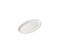 GELASIGE Plates 16.5-inch Hotel Kitchen Tableware White Porcelain Oval Plate High-end Squid Specialty Dish Club Creative Dinnerware Plates(16.5 in)