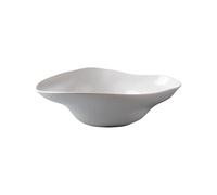 GELASIGE Plates 8-inch White Hotel Kitchen Chinese Irregular Shaped Deep Bowl Special Creative Cold Dish Plate Artistic Conception Tableware Dinnerware Plates(12 in)