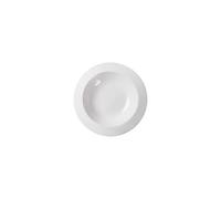 GELASIGE Plates 9-inch Hotel Kitchen Tableware Ceramic Round Line Pattern Straw Hat Wide-Brimmed Shallow Plate Club Special Creative Cold Dish Restaurant Dinnerware Plates(10 in)