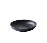 GELASIGE Plates Black Creative Ceramic Frosted Western Food Plate Personalized Vegetable Plate Fruit Salad Plate Home Pasta Plate Deep Plate Dinnerware Plates(Black)