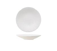 GELASIGE Plates Matte Line Patterned Ceramic Plate Salad Plate Pasta Dish Serving Plate Soup Plates Cuisine Tableware Dinnerware Plates(B)