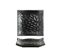 GELASIGE Plates Retro Ceramic Plate Sushi Plate Dessert Snack Plate Hammer Patterned Square Plates Restaurant Cuisine Tableware Dinnerware Plates(C 6inch)