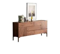 GELASIGE Sideboard Cabinet Black Walnut Sideboard Japanese Style Solid Wood Storage Table Large Capacity Furniture Suitable For Restaurants And Cafes Sideboard Cabinet With Storage(160x42x80cm)