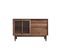 GELASIGE Sideboard Cabinet Home Kitchen Sideboard Storage Cabinet Black Walnut Dining Room Decorative Furniture Sideboard Cabinet With Storage(120x40x80cm)