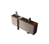 GELASIGE Sideboard Cabinet Minimalist Black Walnut Solid Wood Sideboard Living Room Wall Storage Furniture Porch Decoration Table Sideboard Cabinet With Storage(120x35x95cm)