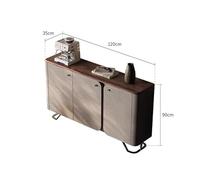 GELASIGE Sideboard Cabinet Sideboard Simple Wall-mounted Modern Black Walnut Solid Wood Dining Room Corridor Rack Entrance Decoration Furniture Sideboard Cabinet With Storage(120x35x90cm)
