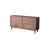 GELASIGE Sideboard Cabinet Solid Wood Black Walnut Dining Side Cabinet Kitchen Home Entrance Storage Table Living Room Sideboard Cabinet With Storage(120 * 40 * 82cm)