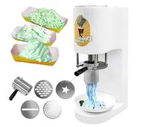 Gelato Ice Cream Maker, Spaghetti Ice Cream Press Machine with 4 Shape Molds, Soft Serve Dessert Machine for Restaurants and Snack Bars