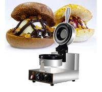 Gelato Panini Press Maker for Sandwiches and Burgers, Adjustable Temperature and Timer, Ideal for Ice Cream Shops, 220V Kitchen Appliance