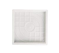 Gelb&Schwarz Garden Paving Mould Stepping Floor Road Concrete Home Plastic DIY Making Patio & Garden Cmmt12039 (White, 25 * 25 * 4cm)