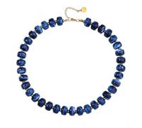 GelConnie Beaded Necklaces for Women Acrylic Choker Necklaces Unique Colorful Large Beads Boho Statement Chunky Necklace Summer Vacation Jewelry, Resin, No Gemstone