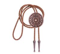 GelConnie Floral Bolo Tie for Men Womens Bolo Tie Necklace Native American Black Men's Bolo Ties Western Cowboy Bolero Ties, Large Bronze & Brown, Adjustable