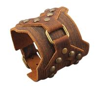 GelConnie Leather Cuff Bracelet Punk Braided Bracelets Rock Leather Wristbands Faux Mens Leather Bracelet Gothic Viking Bangle Adjustable Wrap Bracelet for Women,Men, 11.8 inches, Leather, no gemstone