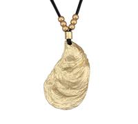 GelConnie Leather Necklaces Turquoise Long Boho Necklaces for Women Brown Chunky Circle Pendant Chocker Necklace Gold Sweater Necklace, Faux Leather, No Gemstone