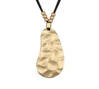 GelConnie Leather Necklaces Turquoise Long Boho Necklaces for Women Brown Chunky Circle Pendant Chocker Necklace Gold Sweater Necklace, Faux Leather, No Gemstone