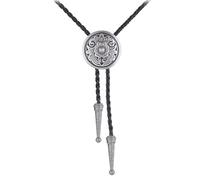 GelConnie Native American Bolo Tie Rodeo Cowboy Leather Necktie Western Necklace Costume Accessories for Men,Women
