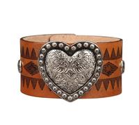 GelConnie Punk Leather Cuff Bracelet Adjustable Straps Wrap Bracelets Arm Armor Cuff Gothic Leather Wristbands for Men, Women, Adjustable, Leather, no gemstone