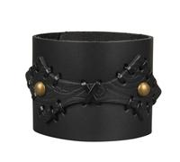 GelConnie Punk Leather Cuff Bracelet Adjustable Straps Wrap Bracelets Arm Armor Cuff Gothic Leather Wristbands for Men, Women, Adjustable, Leather, no gemstone
