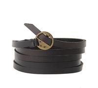 GelConnie Punk Leather Cuff Bracelet Adjustable Straps Wrap Bracelets Arm Armor Cuff Gothic Leather Wristbands for Men, Women, Brown, 41.3 cm