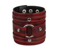 GelConnie Punk Leather Cuff Bracelet Adjustable Straps Wrap Bracelets Arm Armor Cuff Gothic Leather Wristbands for Men, Women, Adjustable, Leather, no gemstone