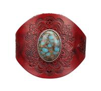 GelConnie Punk Leather Cuff Bracelet Adjustable Straps Wrap Bracelets Arm Armor Cuff Gothic Leather Wristbands for Men, Women, Adjustable, Leather, no gemstone