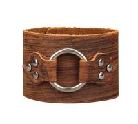 GelConnie Punk Leather Cuff Bracelet Adjustable Straps Wrap Bracelets Arm Armor Cuff Gothic Leather Wristbands for Men, Women, Adjustable, Leather, no gemstone