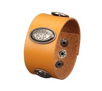 GelConnie Punk Leather Cuff Bracelet Adjustable Straps Wrap Bracelets Arm Armor Cuff Gothic Leather Wristbands for Men, Women, Adjustable, Leather, no gemstone