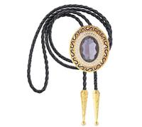 GelConnie Turquoise Bolo Tie for Men Handmade Vintage Womens Bolo Tie Necklace with Stone Western Bolero Ties Cowboy Necktie, Gold Cowboy Necklace, Adjustable