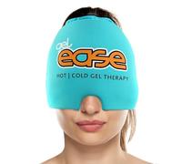 GelEase Migraine Relief Cap, Migraine Relief Cap, Headache Relief Cap, Gel Surround Ice Pack Mask for Migraine, Sinus, Stress, Frontal Headaches, Size 20cm x W 16cm x D 0.2cm