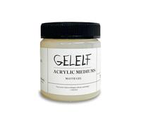 GELELF Acrylic Matt Medium, Transparent Acrylic Paint, Professional Matte Gel Medium for Gel Plate Printing Art, 280mL, 9.5-oz