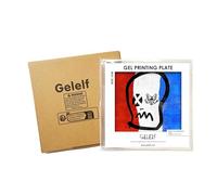GELELF Gel Printing Plate No Aging & Bubbling, Reusable Square Gel Plates for Monoprinting -Printmaking Art Supplies for Card Making, Book Press, Journaling, Scrapbooking (6" x 6" | 15.5 x 15.5 cm)