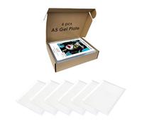 GELELF Gel Printing Plate Reusable Gel Plate Monoprinting Tools, Ideal for Card Making, Journaling,Scrapbooking, Art Classes & Printmaking Workshops (5"x7" | 12.7x17.8 cm-6 Pack)