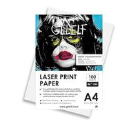 GELELF Laser Print Paper 8 x 10 inches, 100 Sheets (128g) Printmaking Paper for DIY Printing or Creating Transfer-Ready Images for Gel Plate Making Arts, Monoprinting, Block Printing-Artist Paper