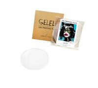 GELELF New Generation Gel Printing Plate, Upgraded Formula Printing Plate for Gel Printing Art, Gel Monoprinting Kit, Printmaking Supplies, No Aging and Bubbling (Circle 4" | 10.2cm)