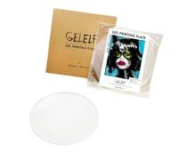 GELELF New Generation Gel Printing Plate, Upgraded Formula Printing Plate for Gel Printing Art, Gel Monoprinting Kit, Printmaking Supplies, No Aging and Bubbling (Circle 8" | 20.3 cm)