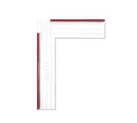 GELELF Paper Positioning Tool - Gel Plate Printing Placement Tool Paper Alignment Layering for Gel Printing Printmaking Card Making Supplies, L Square Ruler (Red, Small: 15 x 20 cm(6 x 8 in))