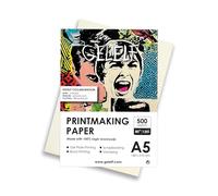 GELELF Printmaking Paper for Practice (80lb / 120gsm), International A5 (148 x 210mm) Gel Plate Printing Paper-Printmaking Supplies Paper for Adults and Students, 500 Sheets