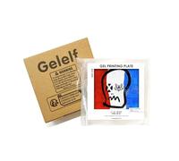 GELELF Upgraded Gel Printing Plate-No Aging & Bubbling,Reusable Round (4" Diameter) Gel Plates for Monoprinting -Printmaking Art Supplies for Card Making,Book Press,Journaling,Scrapbooking and More