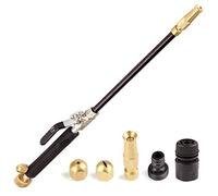 Gelia High Pressure Washer Hose Nozzle for Pressure Washer, Aluminum Alloy EVA Black Jet and Fan Car and Garden Cleaning Fits 1/2" Hoses and