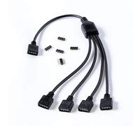 Gelid Solutions RGB 1-to-4 Splitter - ARGB Compatible, Standard 12V 4-Pin RGB and 5V 3-Pin ARGB - Connect up to 4 Devices