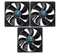 Gelid Solutions Silent 12 PWM Black 120mm Case Fan 1600 RPM 64.5 CFM 4-Pin Pack